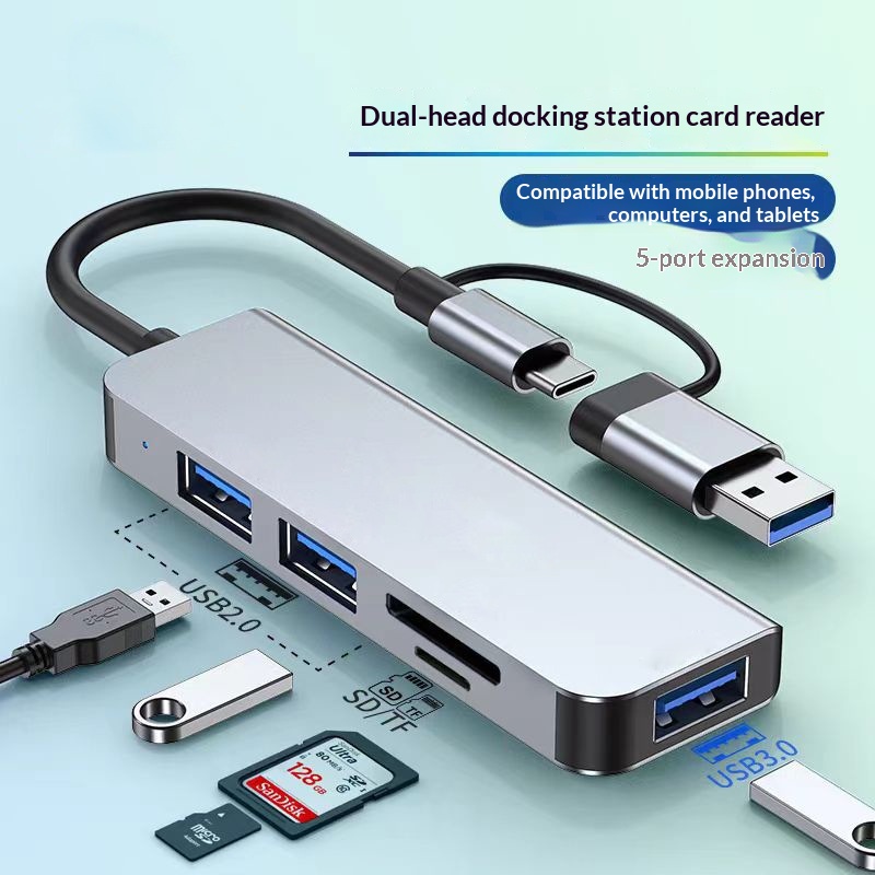 8-in-1 Dual-Head Multi-Function Docking Station Laptop Extender - Fiv...