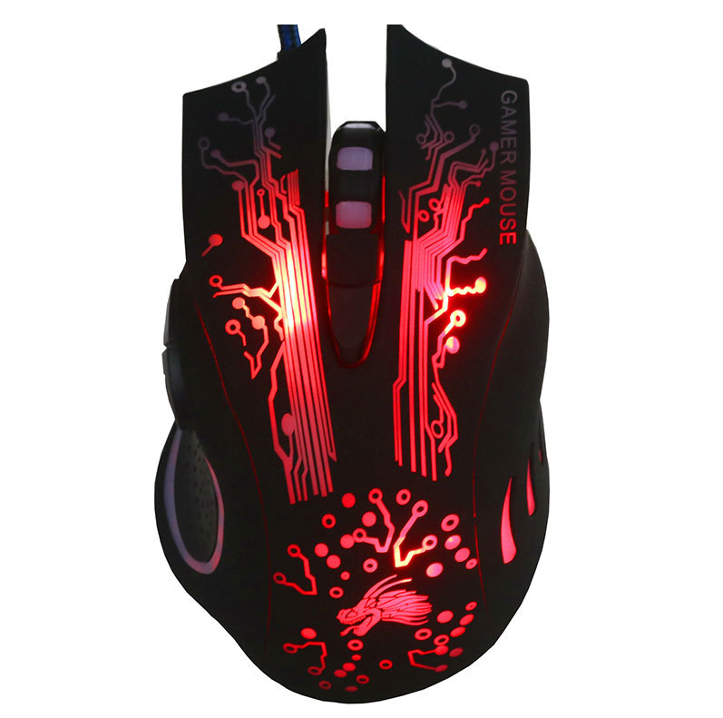 7-button Colorful Glowing USB Gaming Mouse - X11 7 keys