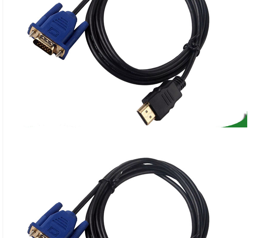 1.8m HDMI TO VGA Cable For Computer Projector - 1.8M-2PCS
