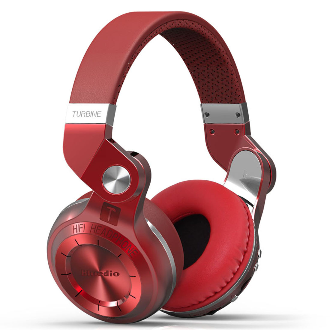Bluetooth Headset Card Plug-in Iine Subwoofer Headset - Red