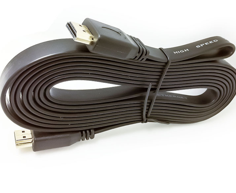 HDMI cable flat wire 1.4 version 1.5 meters - Black