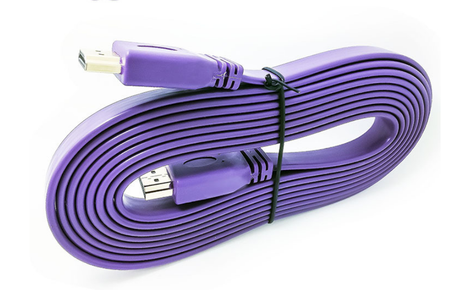 HDMI cable flat wire 1.4 version 1.5 meters - Purple