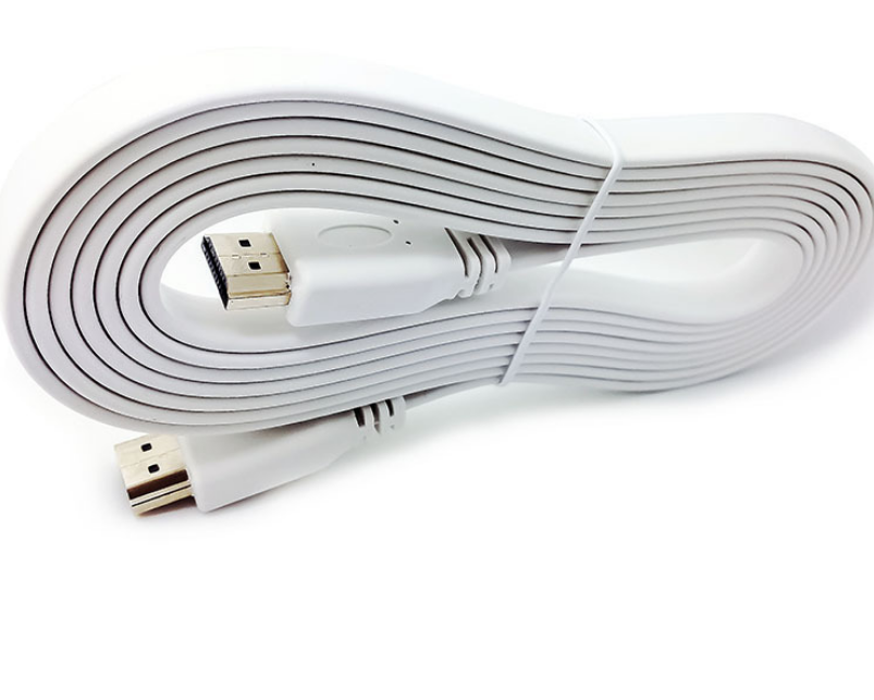 HDMI cable flat wire 1.4 version 1.5 meters - White