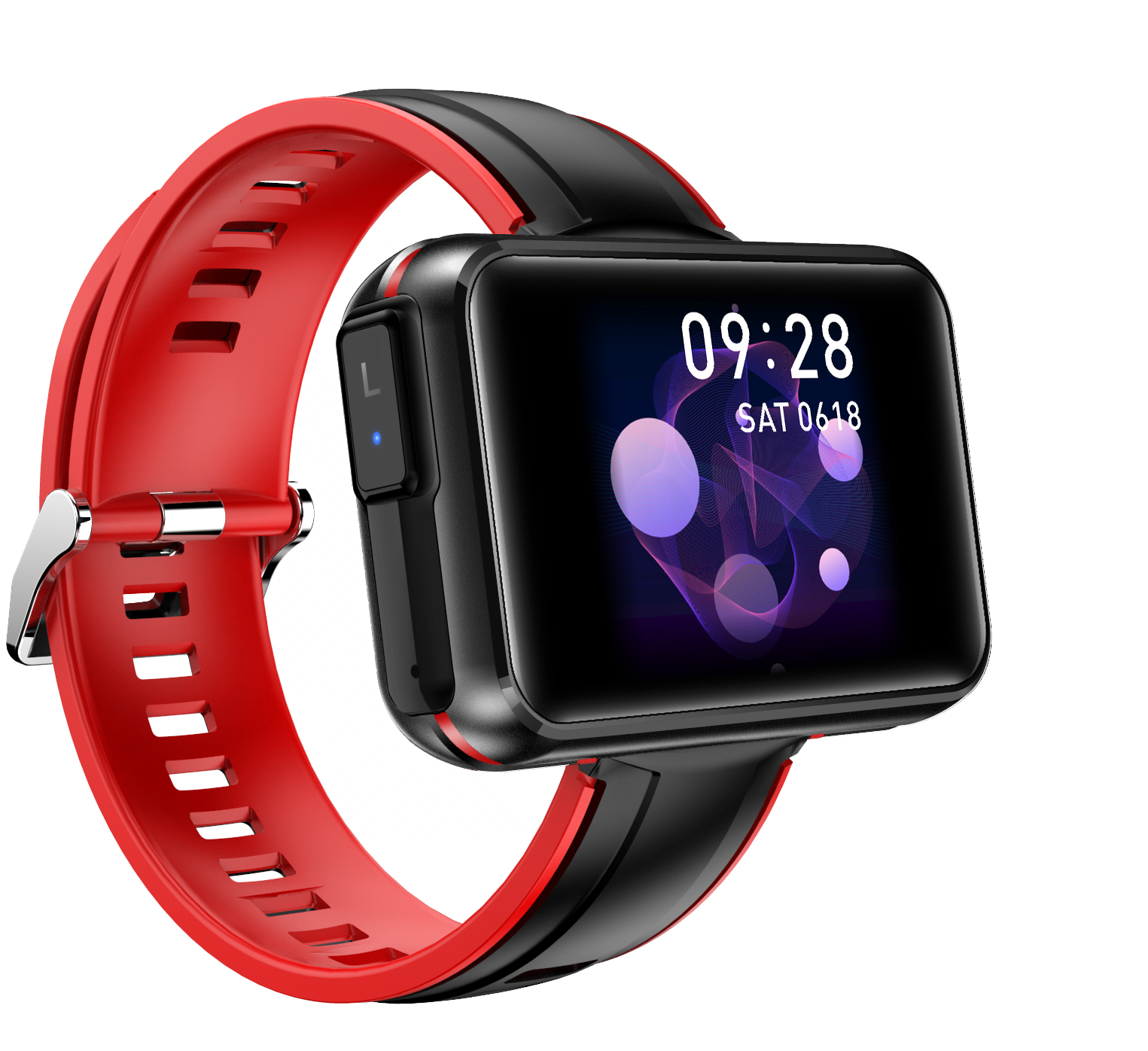 2 in 1 T91 Smart Watch Wireless Bluetooth Headset - Red