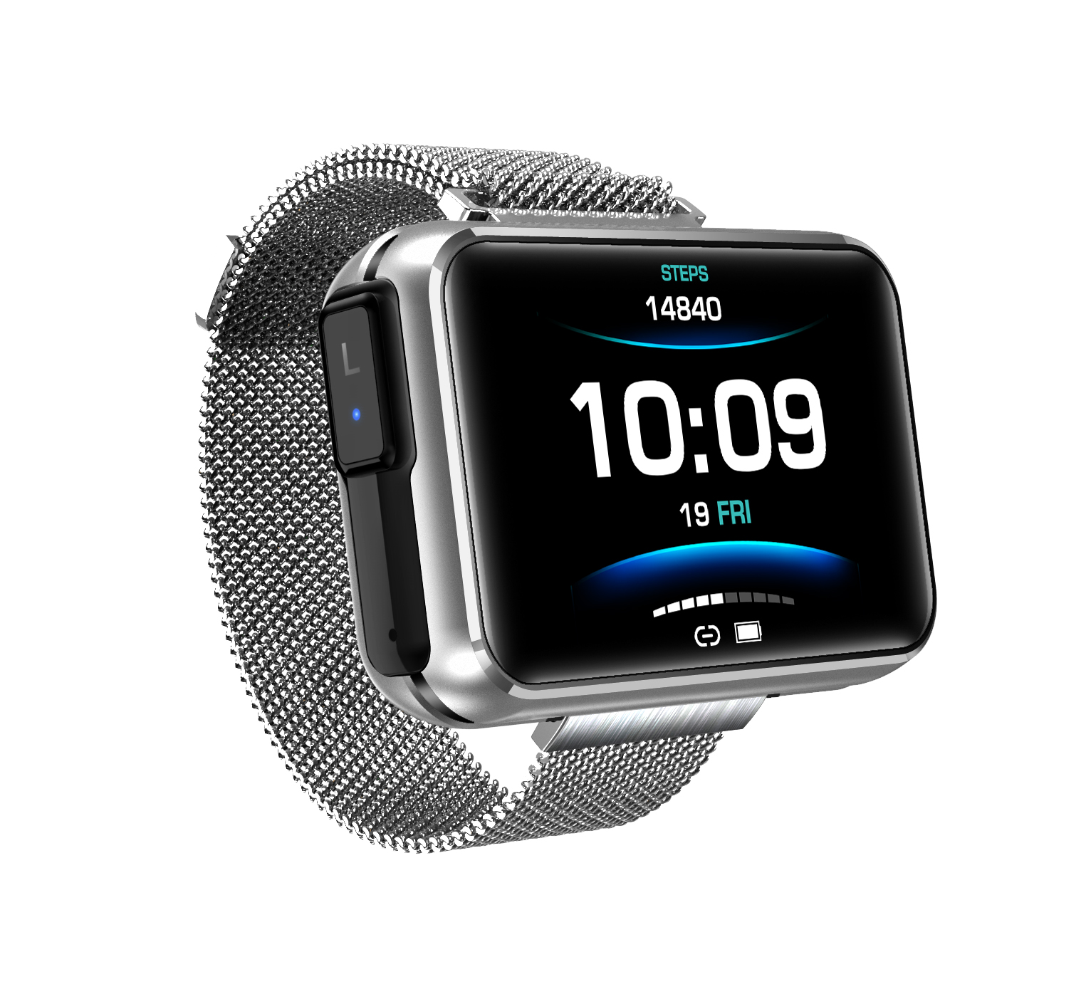 2 in 1 T91 Smart Watch Wireless Bluetooth Headset - Silver