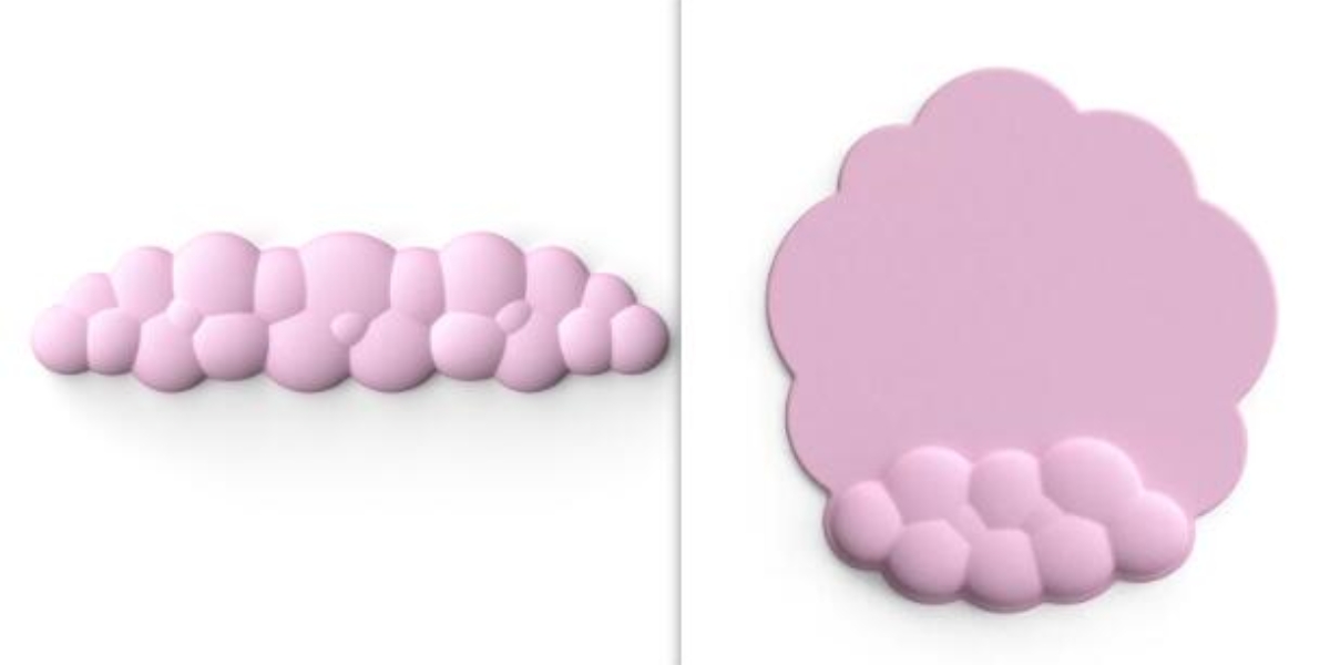 Cloud Keyboard Hand Wrist Rest Memory Foam Silicone Leather Mouse Pad...
