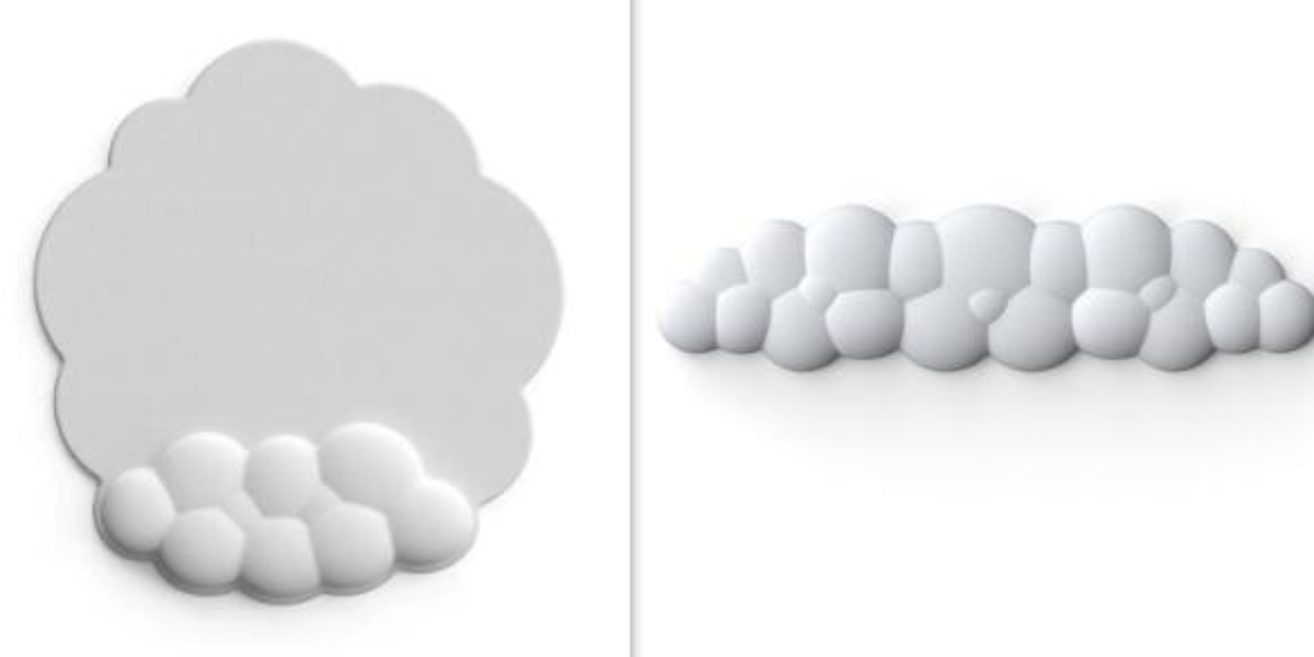 Cloud Keyboard Hand Wrist Rest Memory Foam Silicone Leather Mouse Pad...