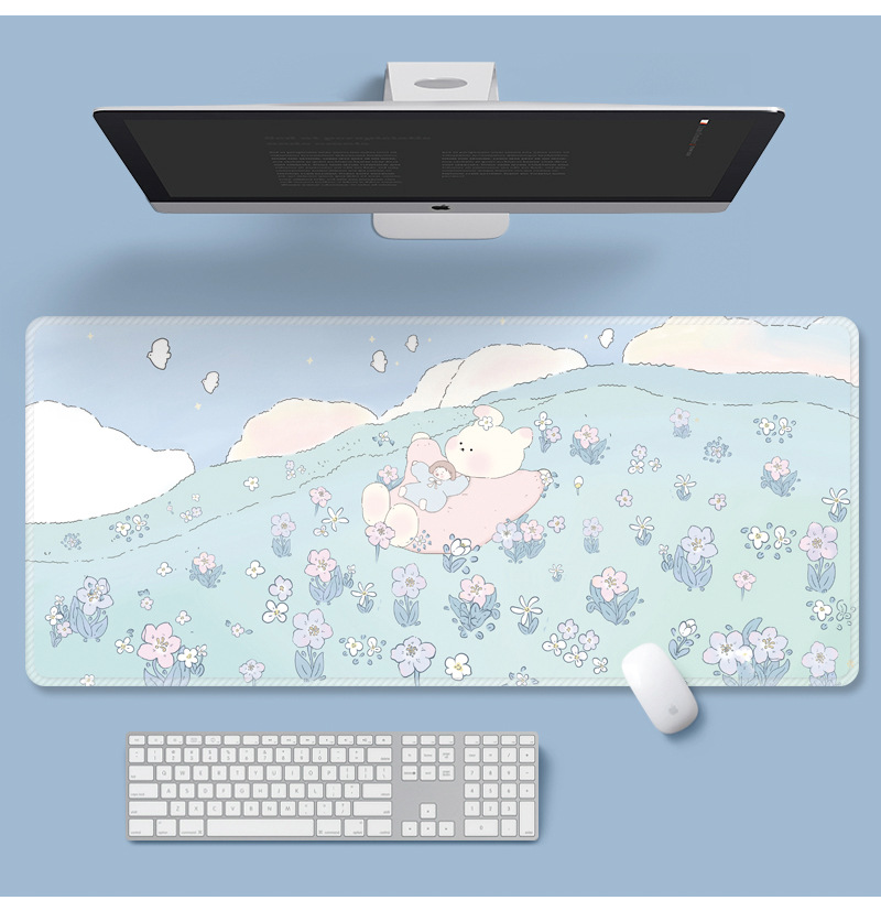 Flower Mouse Pad Super Cute Cartoon Laptop Keyboard Pad - 1000 × 500 ...