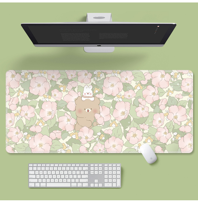 Flower Mouse Pad Super Cute Cartoon Laptop Keyboard Pad - 1000 × 500 ...