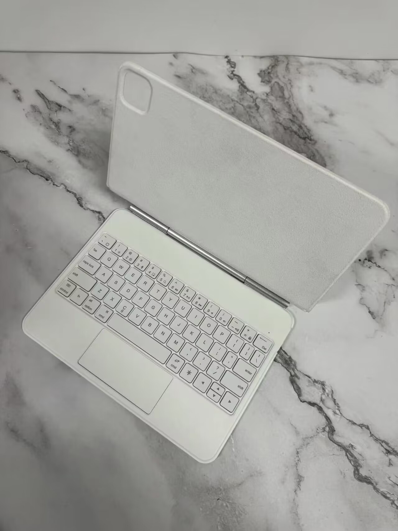 Keyboard Bluetooth Tablet Magnetic Suspension Integrated - White-IPad...