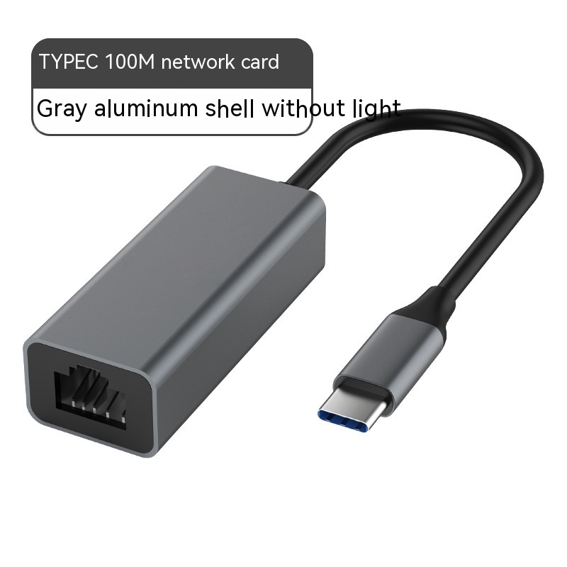 Network Card TYPEC To 100 M Gigabit Network Port - TYPEC 100MB Alumin...