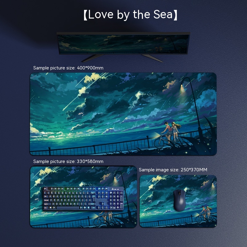 E-sports Games Mouse Pad Computer Keyboard Desk Pad - Love by the Sea...