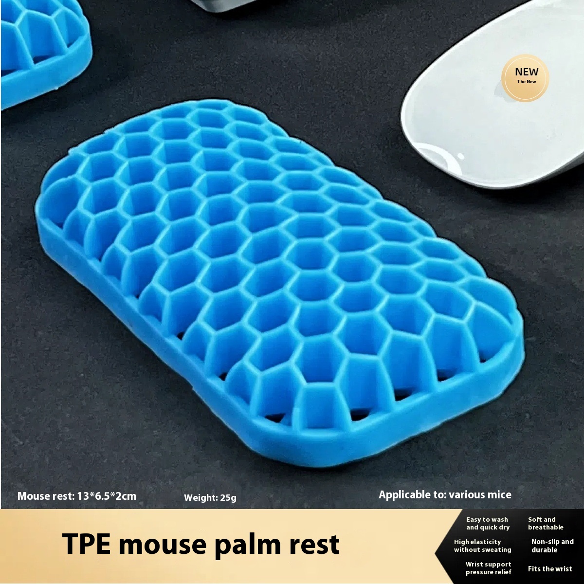 Keyboard Support Electric Mouse Pad Wrist Protector - Blue Mouse Wris...