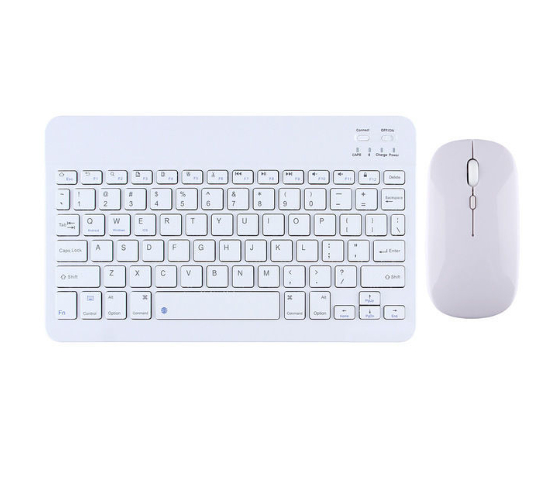 Girls Office Game Home Bluetooth Tablet PC Keyboard - White rechargea...