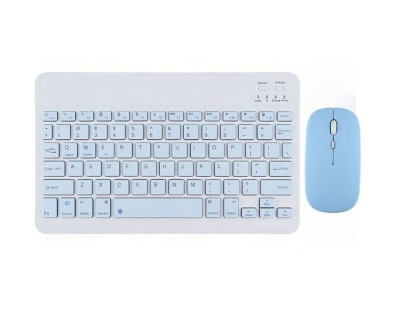 Girls Office Game Home Bluetooth Tablet PC Keyboard - Blue rechargeab...