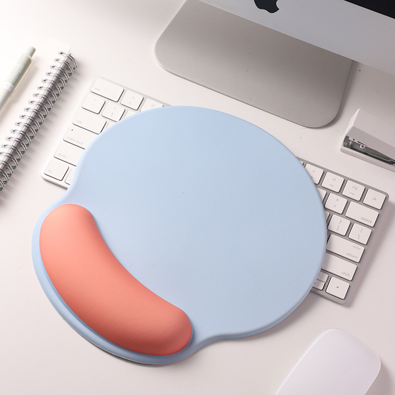Candy Color Wrister Protective Mouse Pad Office Keyboard Support - Bl...