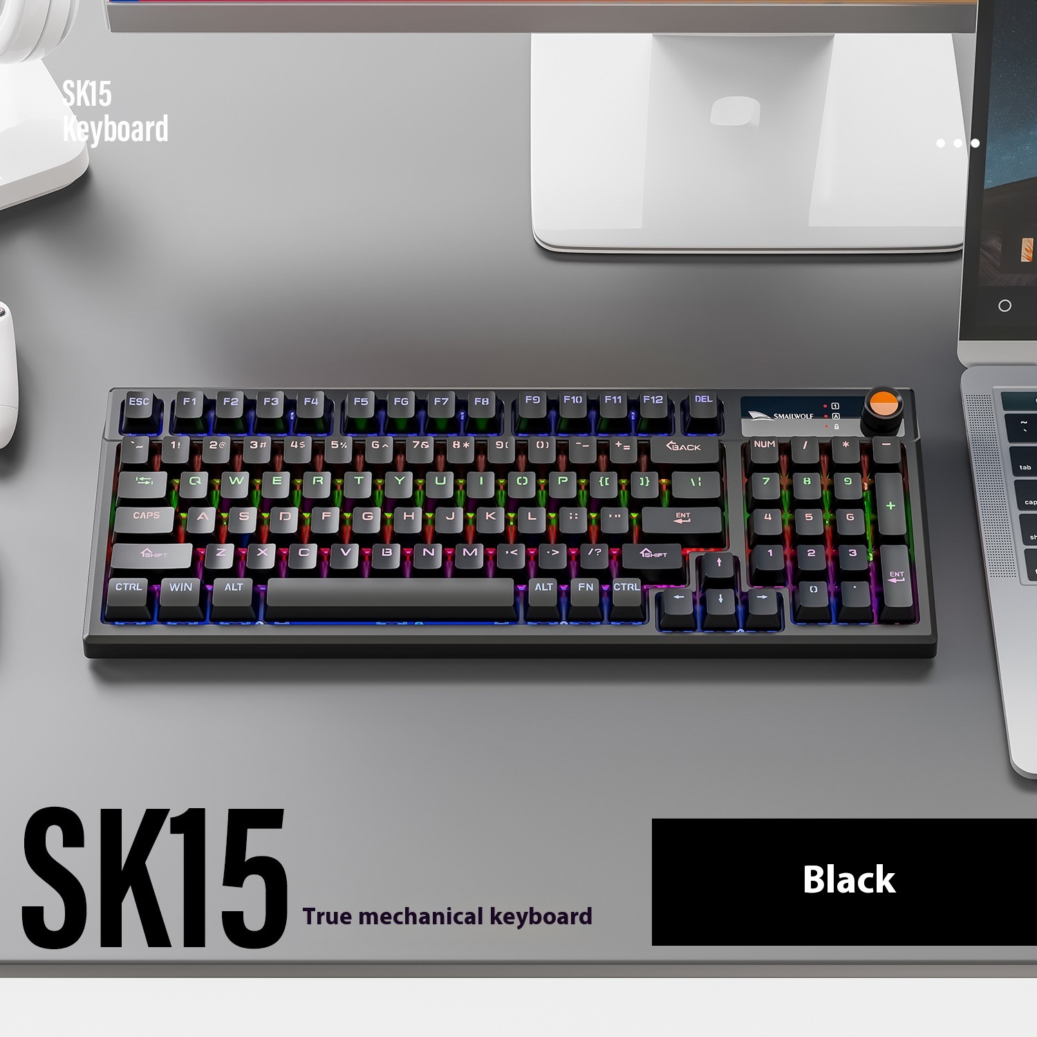Wired With Knob E-sports Games Notebook Computer Mechanical Keyboard ...