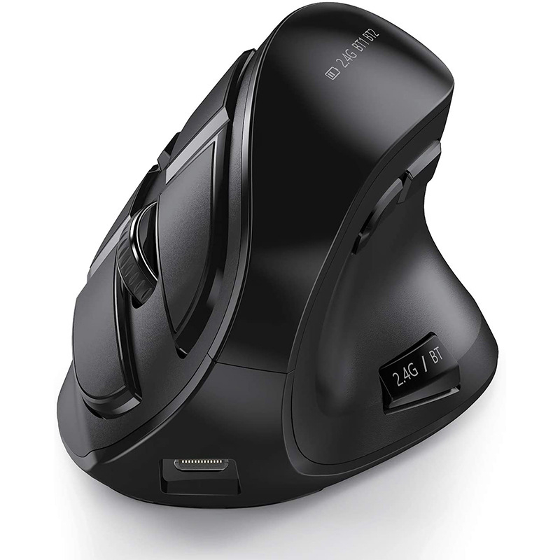 Wireless Bluetooth Dual-mode Rechargeable Optical Mouse - Black