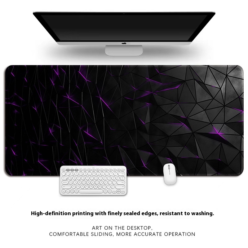 Thickened Overlock Computer Keyboard Table Mat - 300x800x4MM-001style