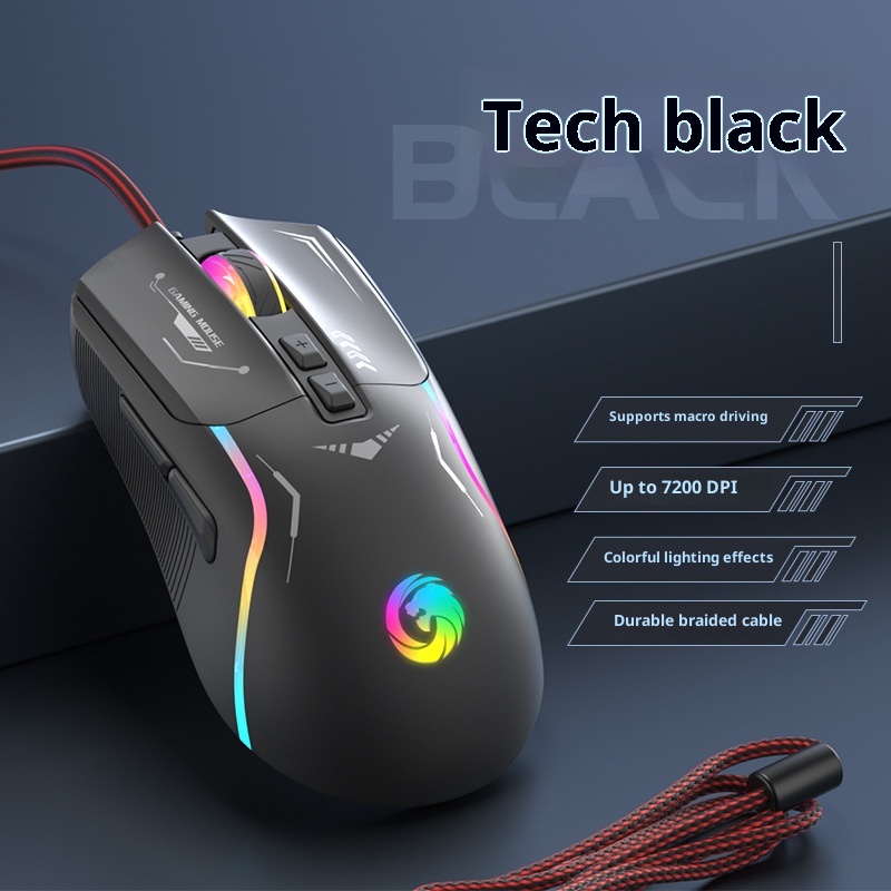 Gaming E-sports Home Universal Wired Mouse - Black