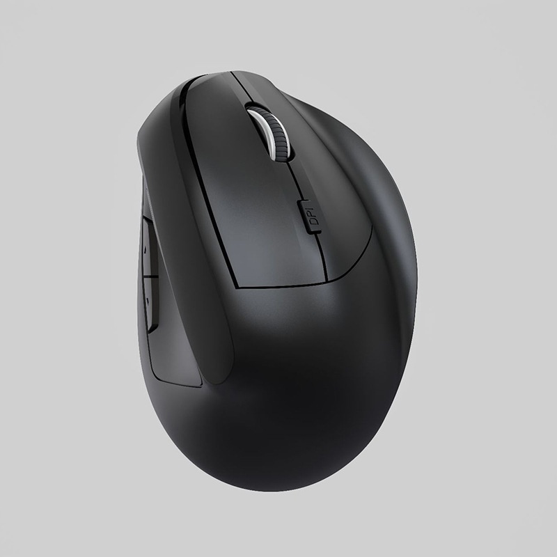 Wireless Bluetooth Vertical Mouse - Rechargeable Black