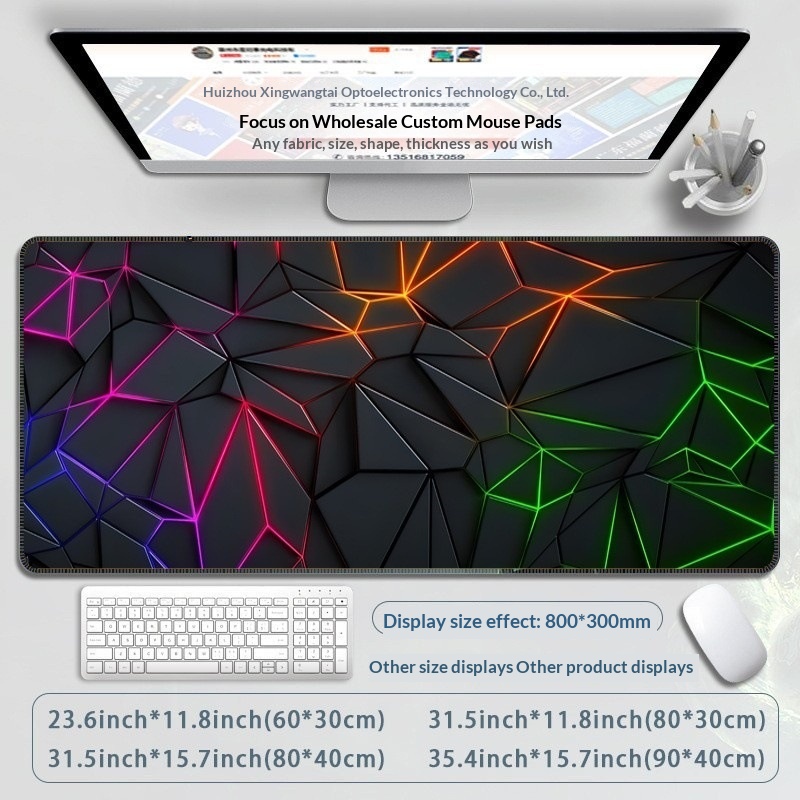 Custom Gaming Laptop And Desktop Anti-slip Geometric-pattern Gaming M...