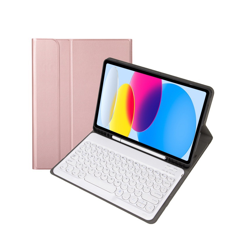 Suitable For Tablet Bluetooth Keyboard Cases - Rose Gold-IPad 10.2 2019