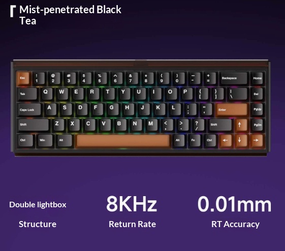 Three-mode Magnetic-axis Mechanical Gaming Keyboard For Esports - Bla...
