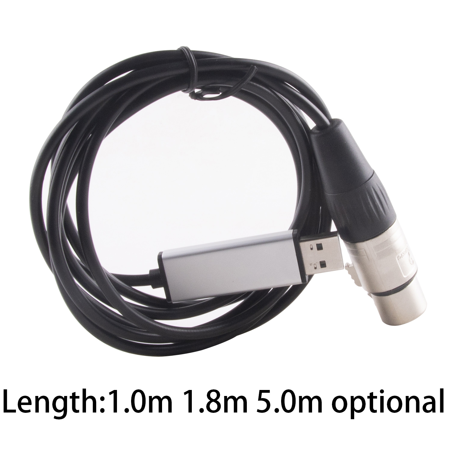Computer USB Transfer Card Control Serial Data Cable - Black-5m