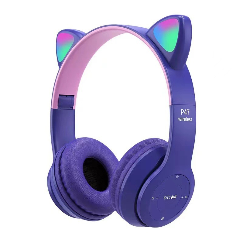 Children's Headset Bluetooth Headset Wireless Game Folding Card Call ...