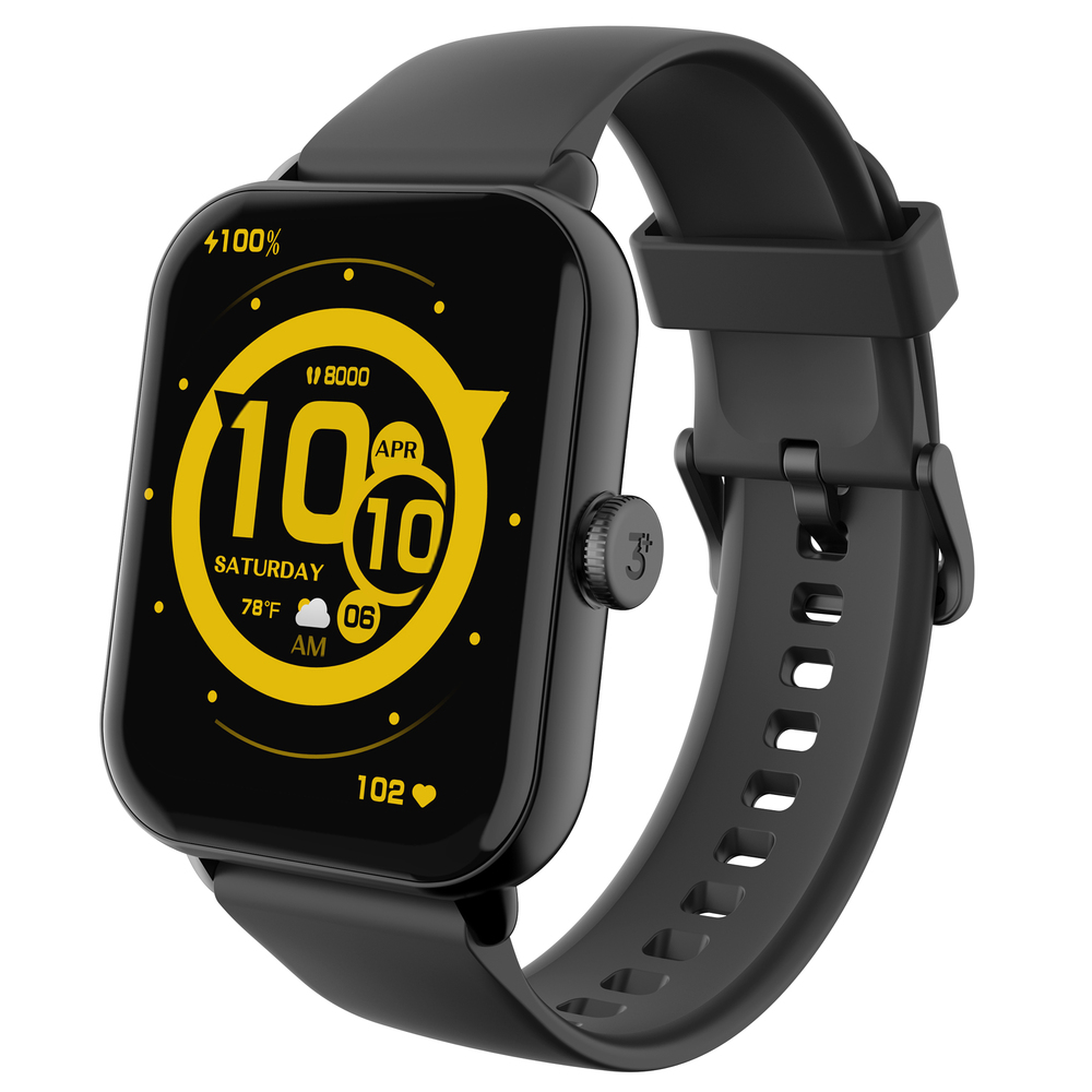 3Plus 3PL-VIBEBT-BK Vibe Lite BT Smartwatch with 1.96-In. Color Touch...