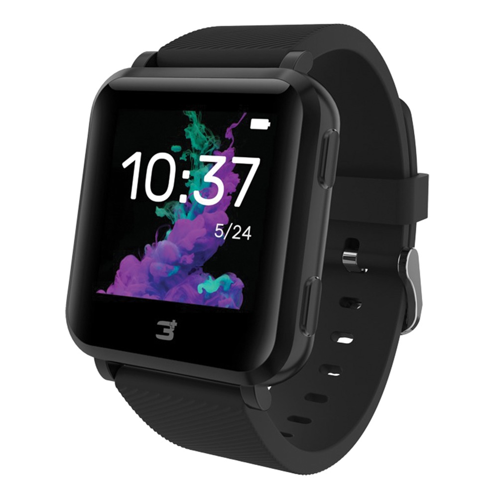 3Plus 3PL-VIBEPLUS-BK Vibe+ (Gen 1) Smartwatch with 1.4-In. Color Tou...
