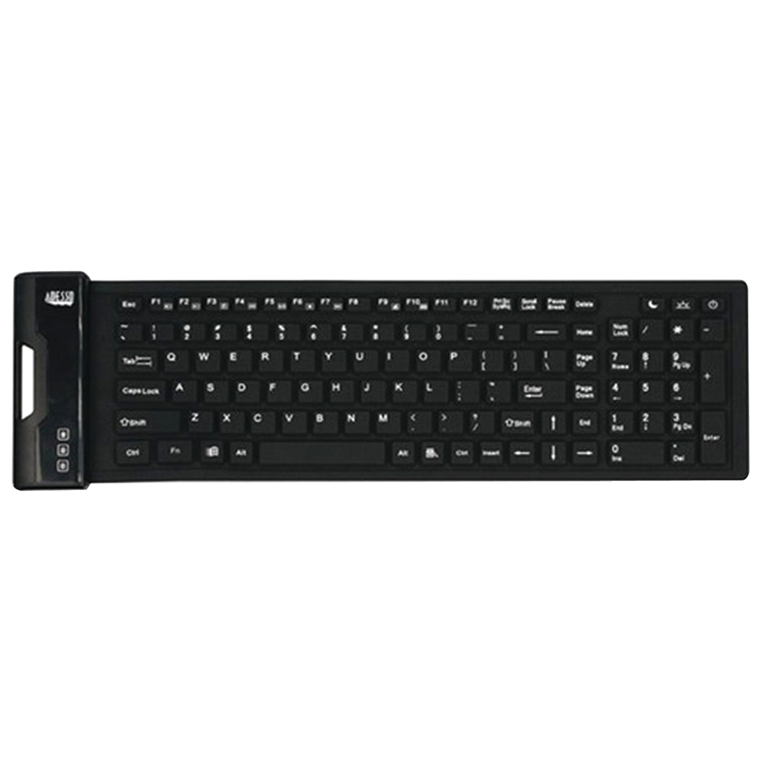 Adesso AKB-222UB SlimTouch 222 Wired Antimicrobial Waterproof Flex Co...