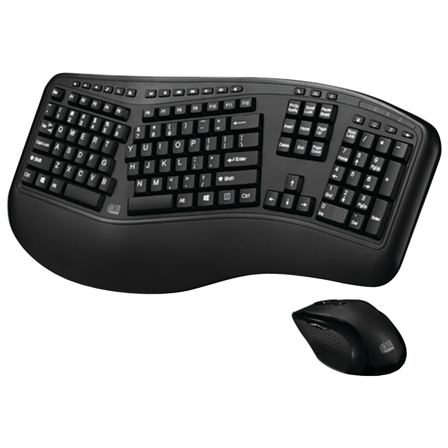 Adesso WKB-1500GB Tru-Form Media 1500 Wireless Ergonomic Keyboard & L...