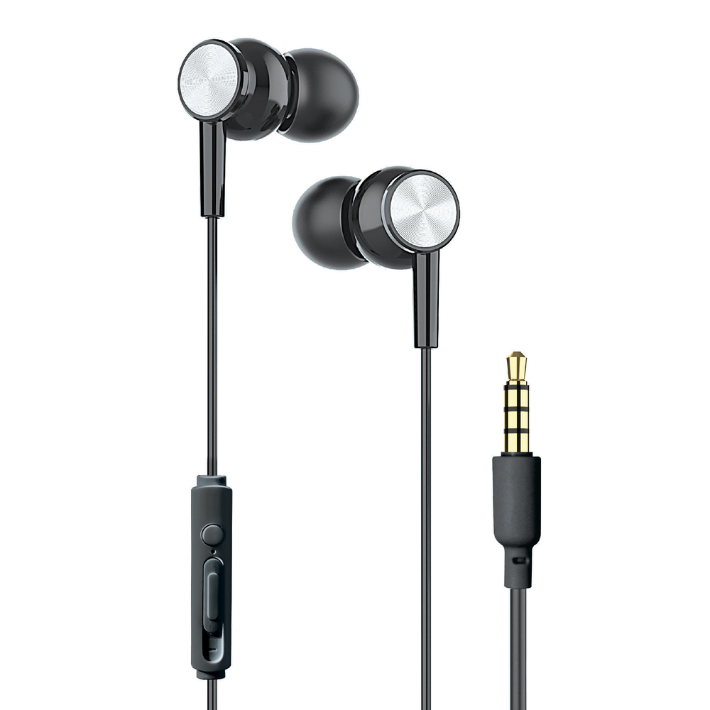 XYST XYS-E3512BK Wired In-Ear Earbuds with In-Line Mic/Remote and 3.5...