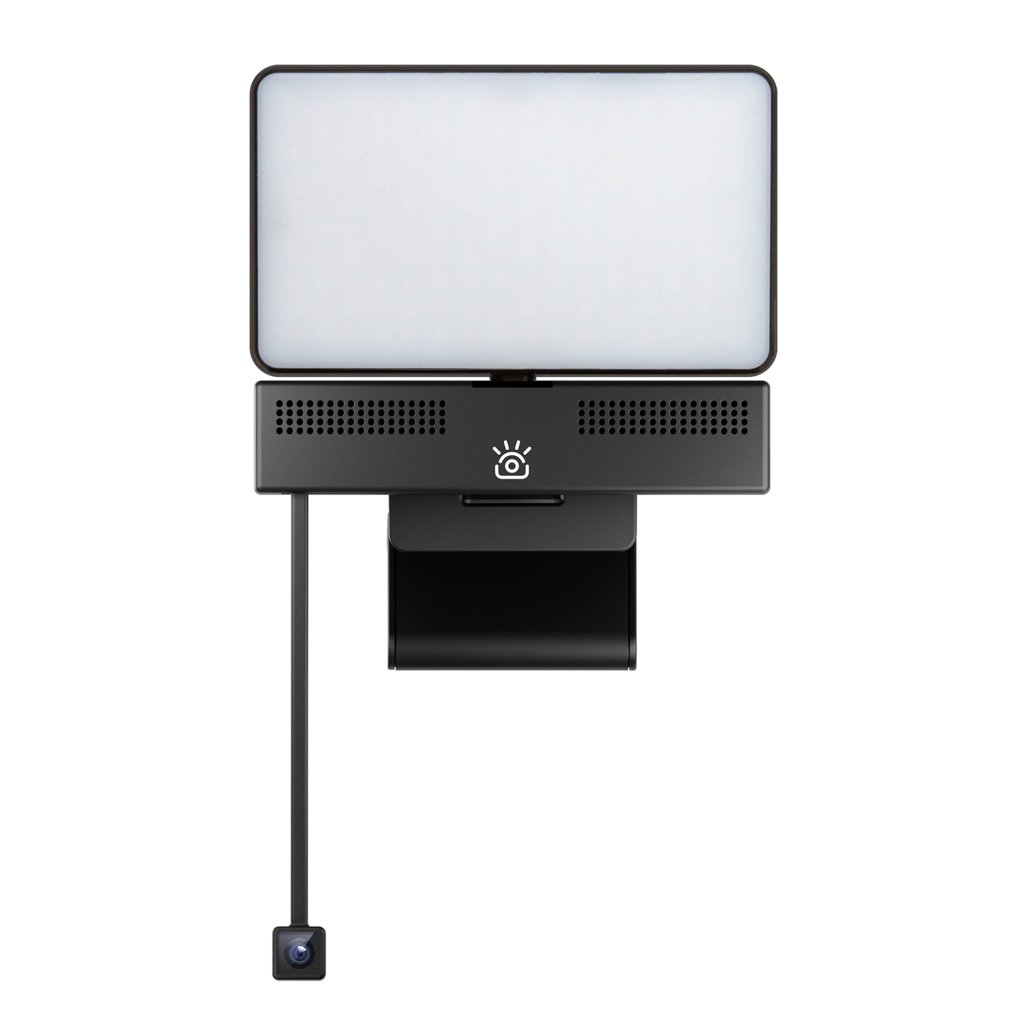 iContact Camera ICCP01-B 4K HD Pro Webcam with Light Panel, Retractab...
