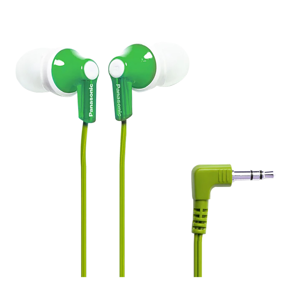 Panasonic RP-HJE120-G ErgoFit Wired In-Ear Earbud Headphones with Rig...