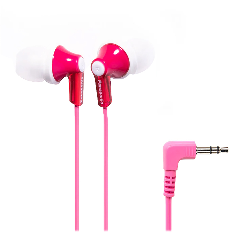 Panasonic RP-HJE120-P ErgoFit Wired In-Ear Earbud Headphones with Rig...