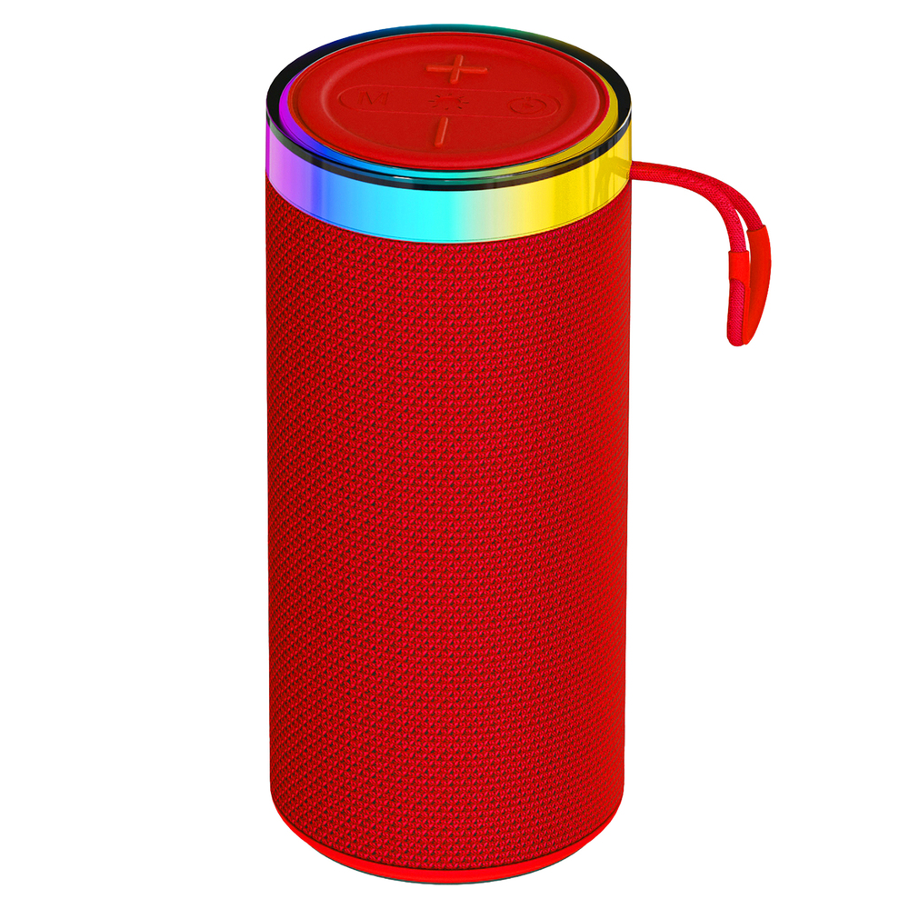 Supersonic SC-2440BT RED 8-Watt-RMS Halo Spark Go Portable Bluetooth ...