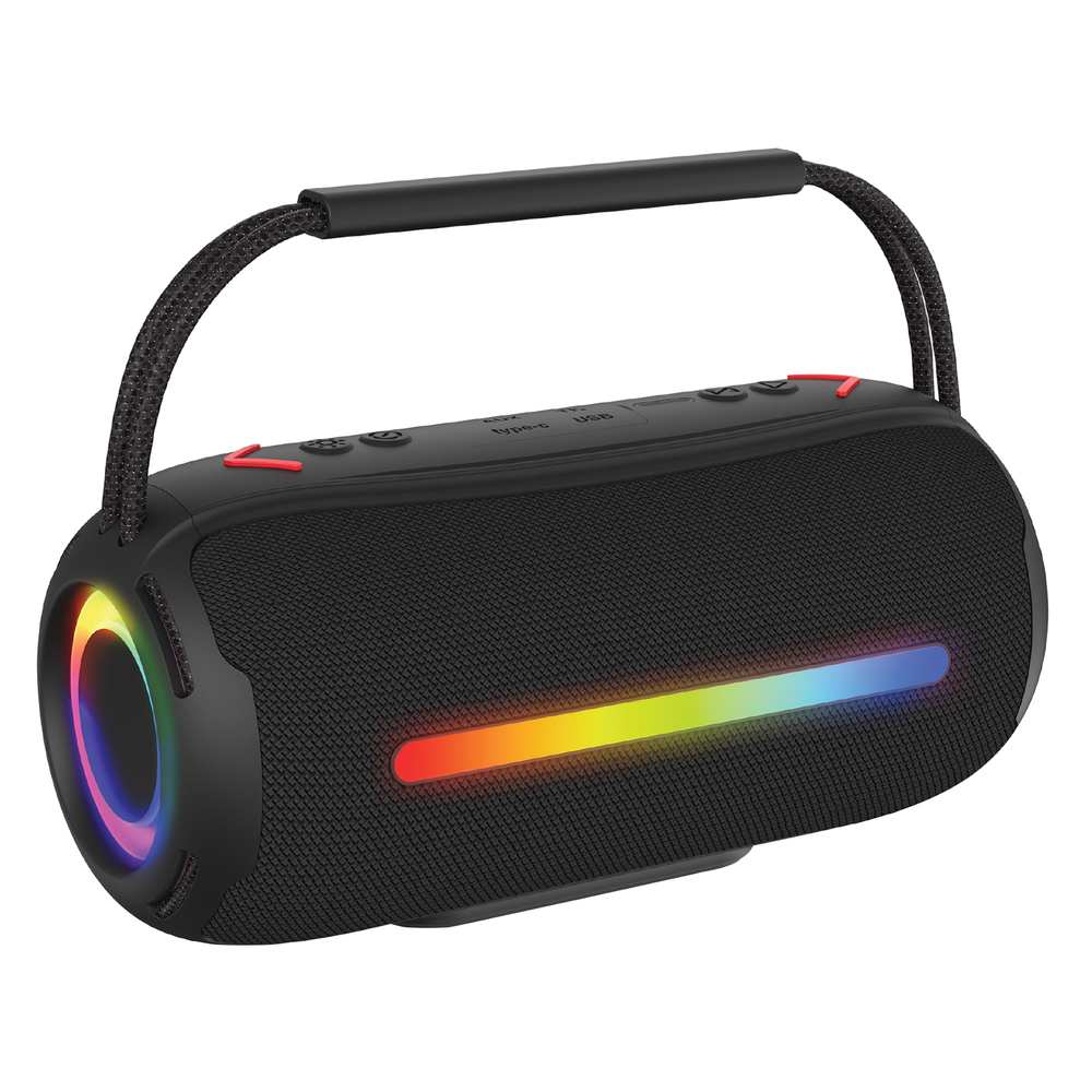 RCA Flex-3BLACK 20-Watt FLEX-3 Micro Boom Portable Bluetooth Flame Mi...
