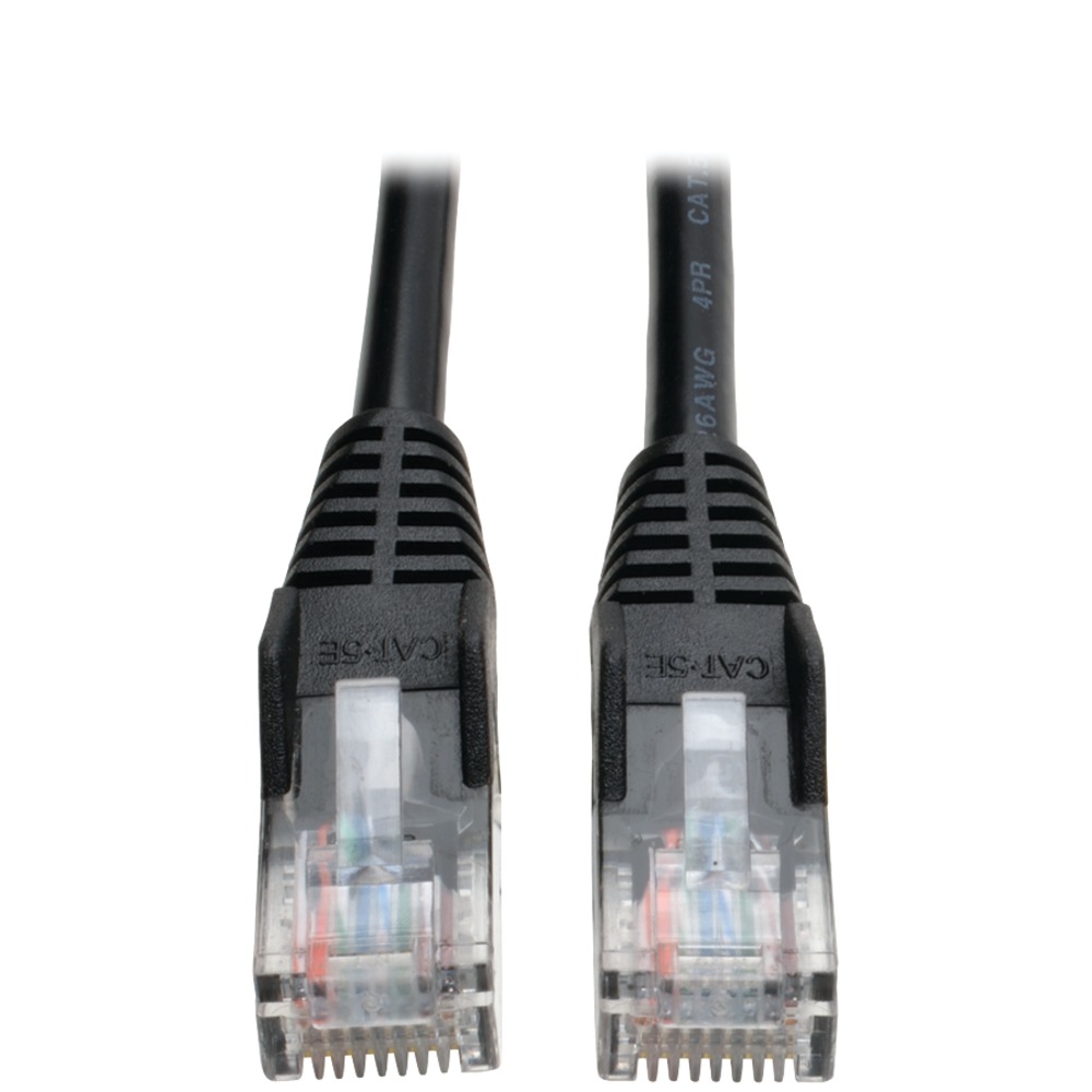 Tripp Lite by Eaton N001-025-BK CAT-5/5E Snagless Molded Solid UTP Et...