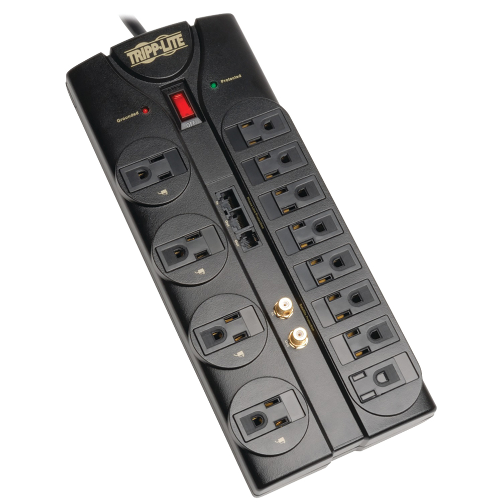 Tripp Lite by Eaton TLP1208SAT 12-AC Outlet, Telco, Coax, and Etherne...