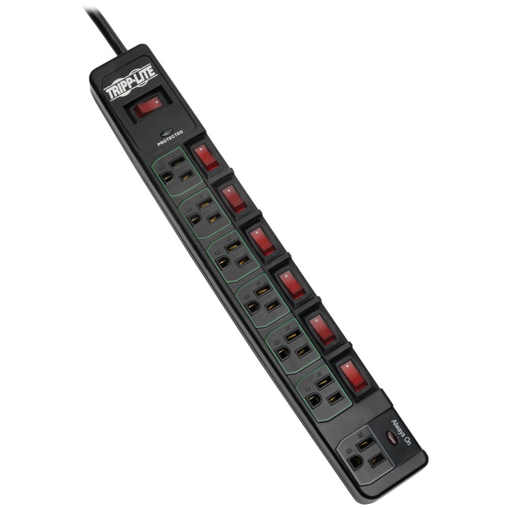 Tripp Lite by Eaton TLP76MSGB 7-AC Outlet 1,080-Joules ECO-Surge Ener...