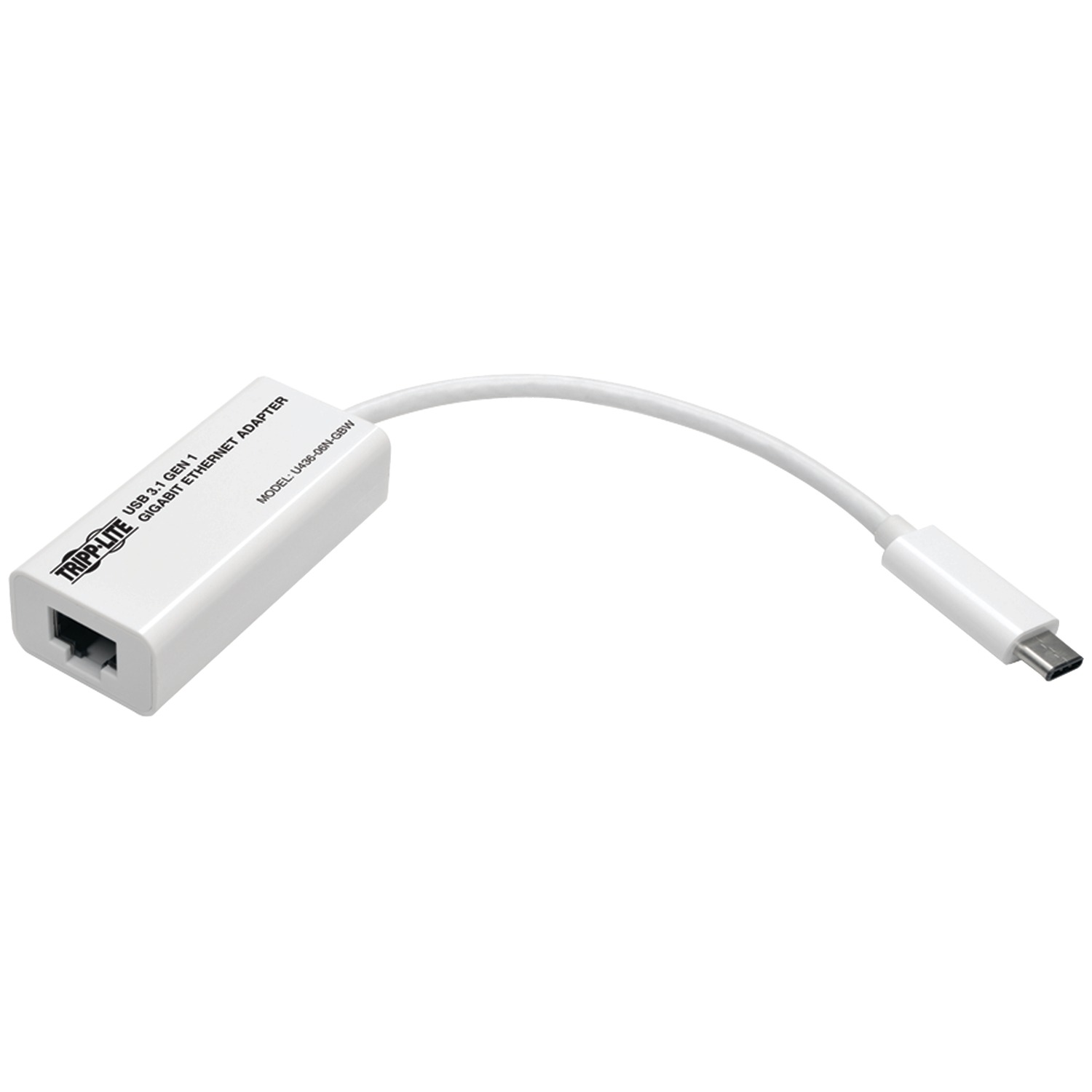 Tripp Lite by Eaton U436-06N-GBW USB-C to Gigabit Ethernet NIC Networ...