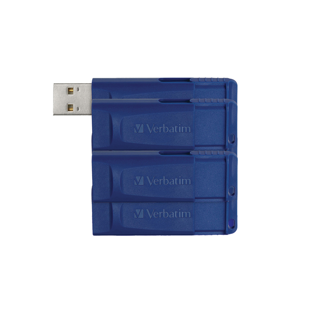 Verbatim 99121 8-GB USB Flash Drive, 5 Count, Blue
