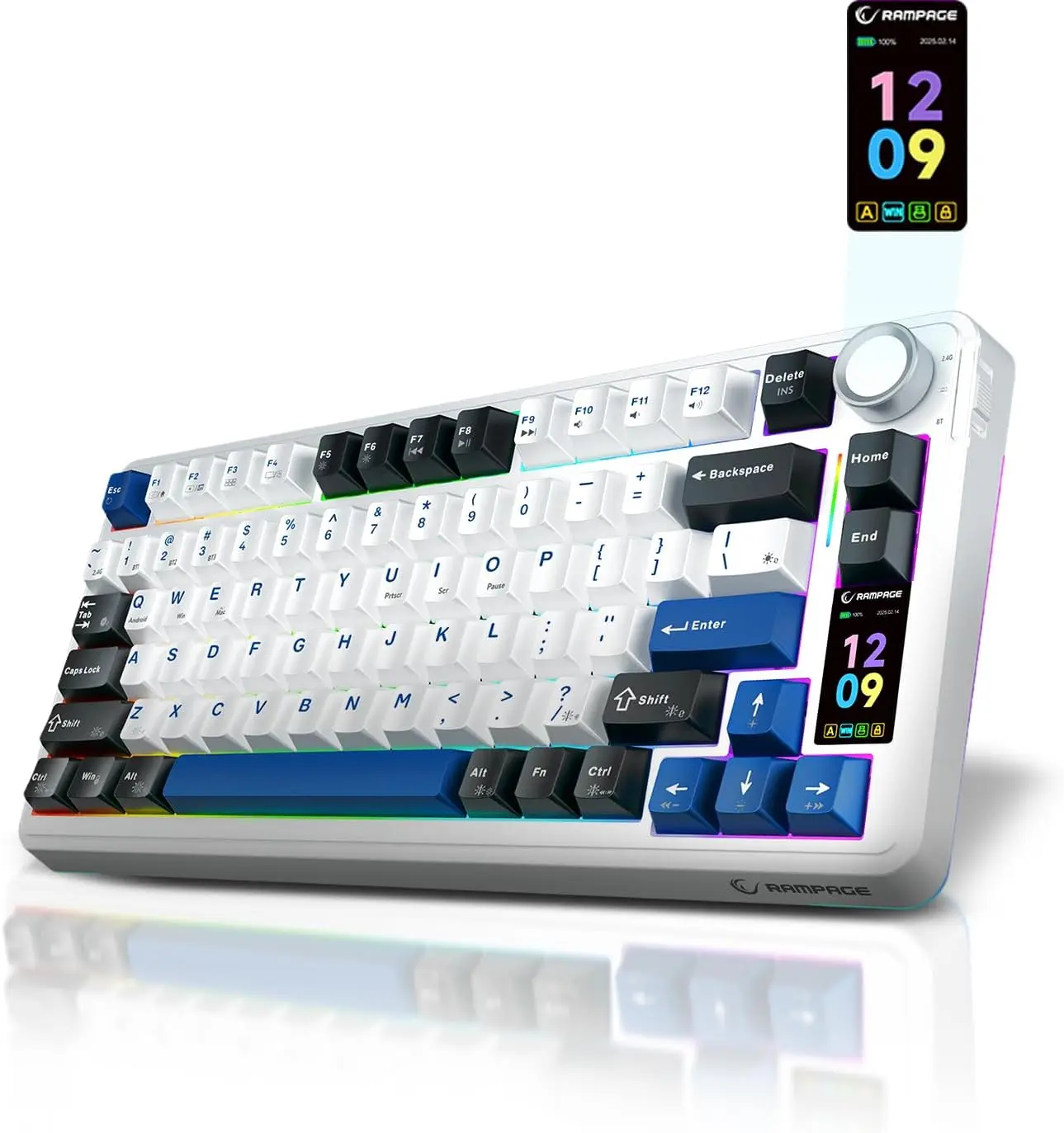 75% Wireless Mechanical Gaming Keyboard with Hot-Swappable Switches, ...