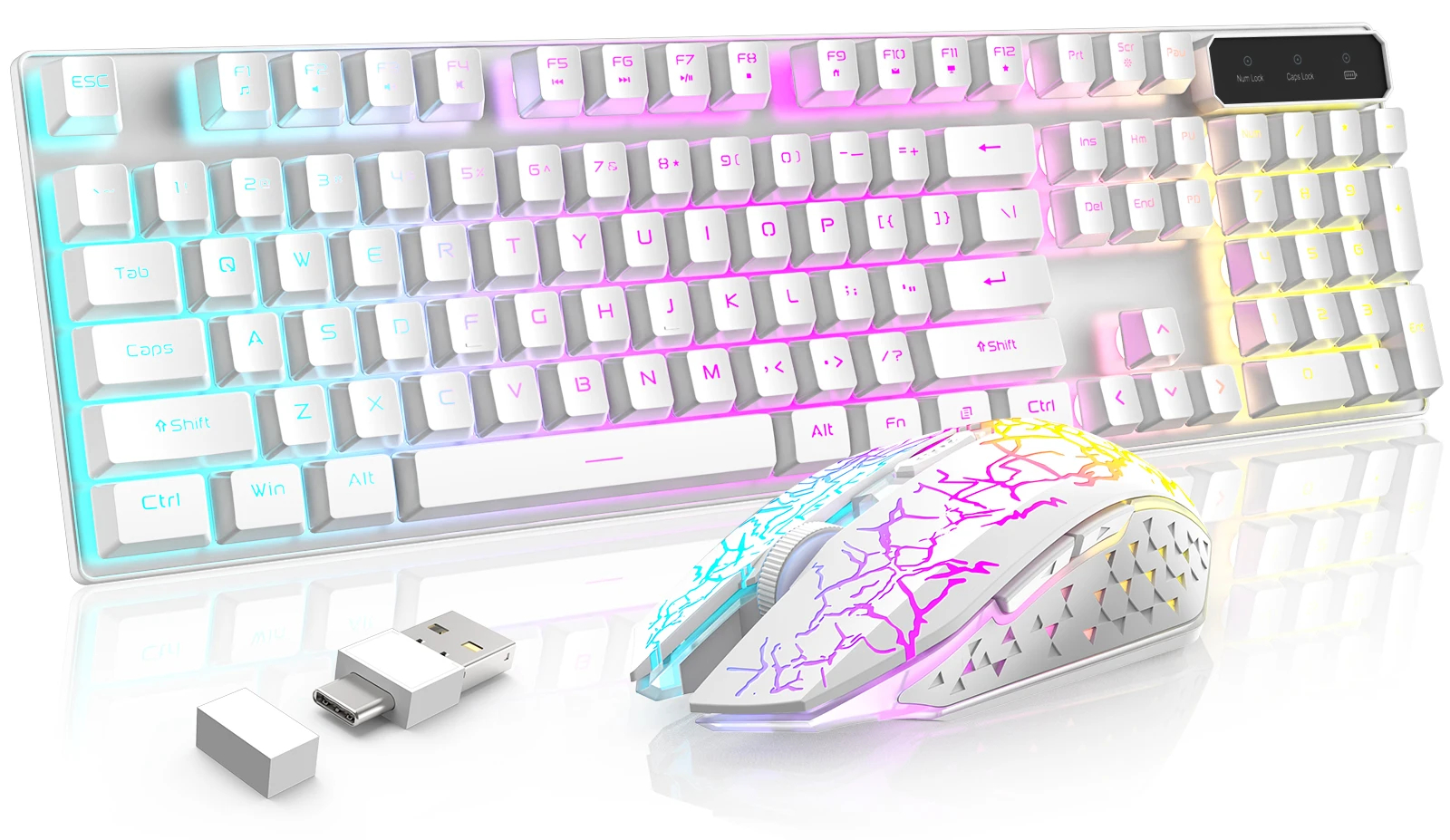 MAMBASNAKE x ZIYOU LANG T3 Wireless Gaming Keyboard and Mouse Combo R...