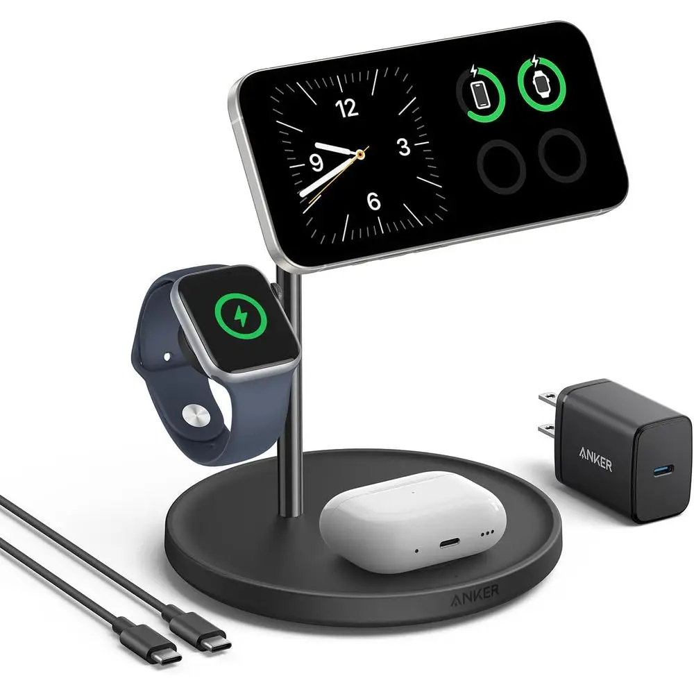Universal 3-in-1 Wireless Charging Station, Qi2 Certified 15W, Desk A...