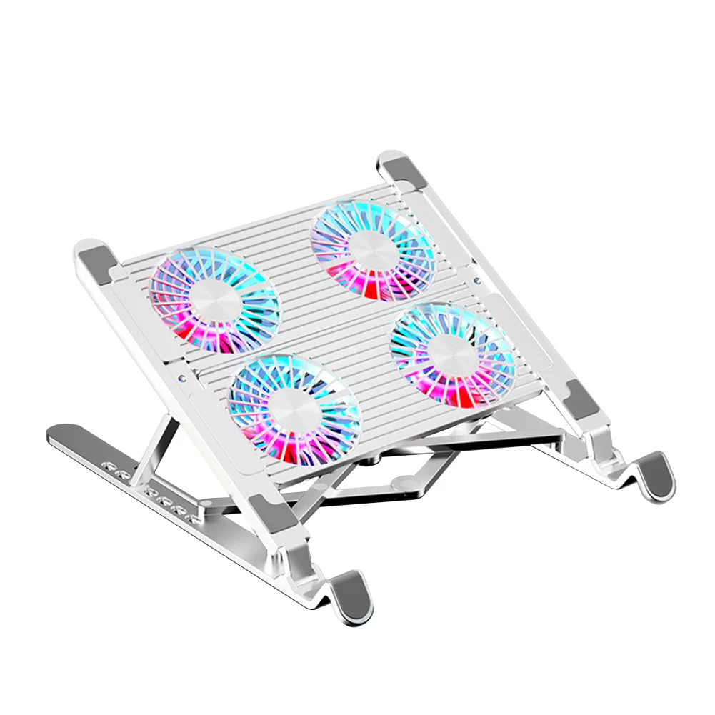 Laptop Cooling Pad with 2/4 Fans Foldable Notebook Stand RGB Silent G...