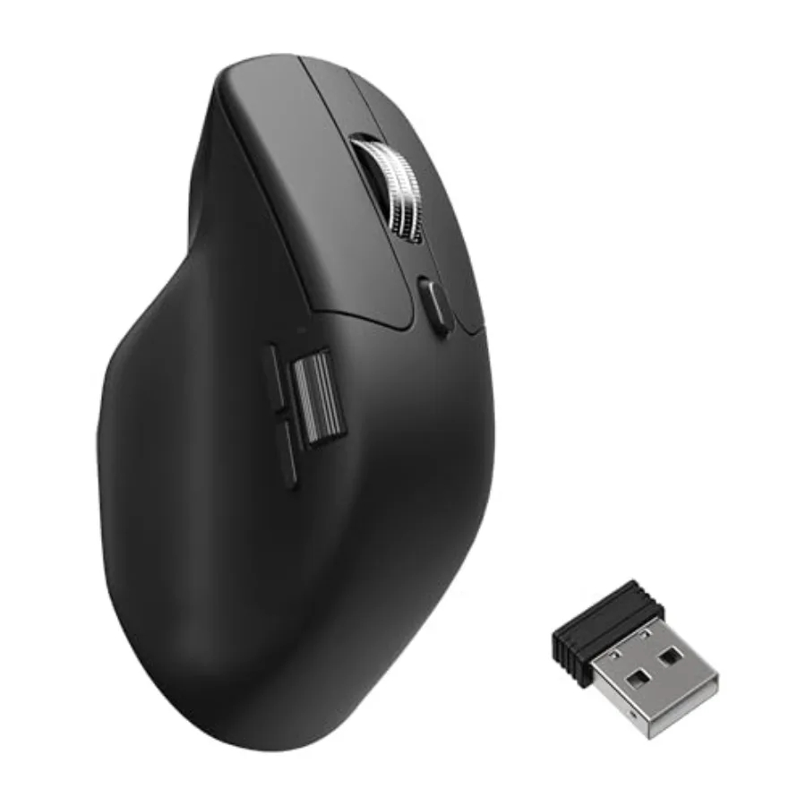 Gaming mouse for Windows PC/Mac aluminum alloy body matte black silen...